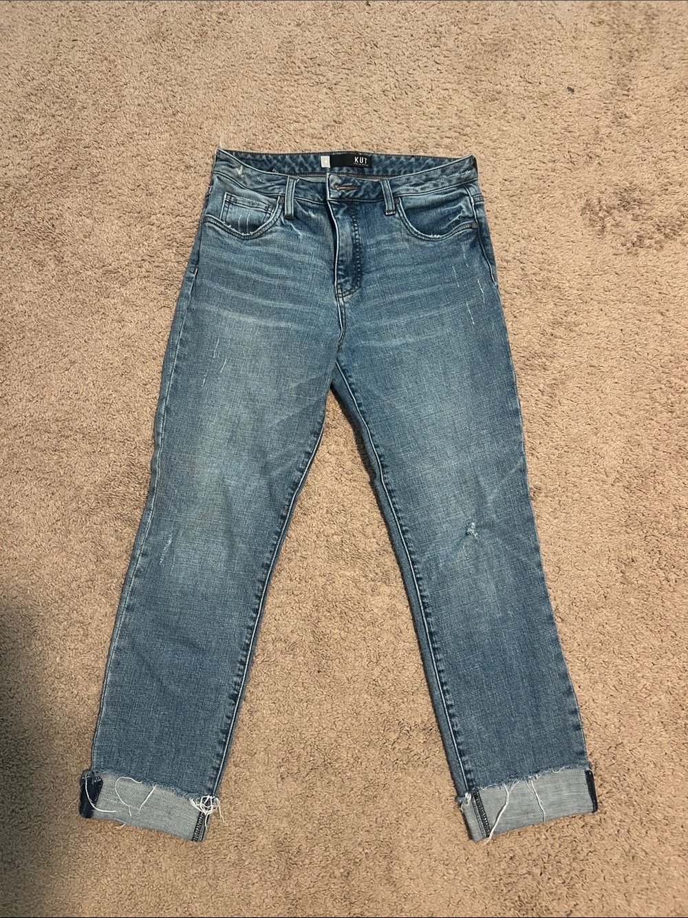 Kut from the Kloth Medium Blue Straight Leg Jeans
